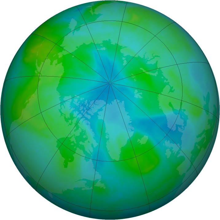 Arctic ozone map for 30 August 2008